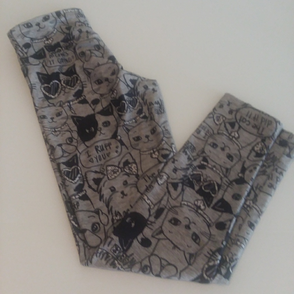 Girls Justice size 10 cat dogs leggings pants